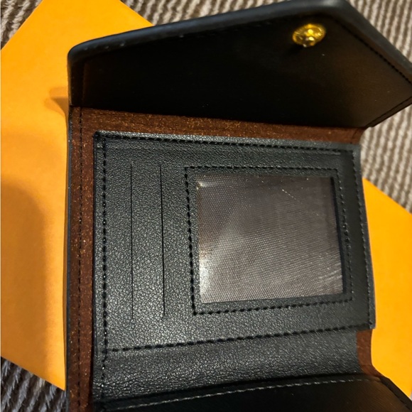 Brown checkered trifold blocking wallet multi card holder organizer - NEW! - Picture 3 of 7